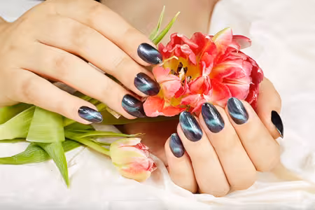 Beautiful hands with stylish nail art